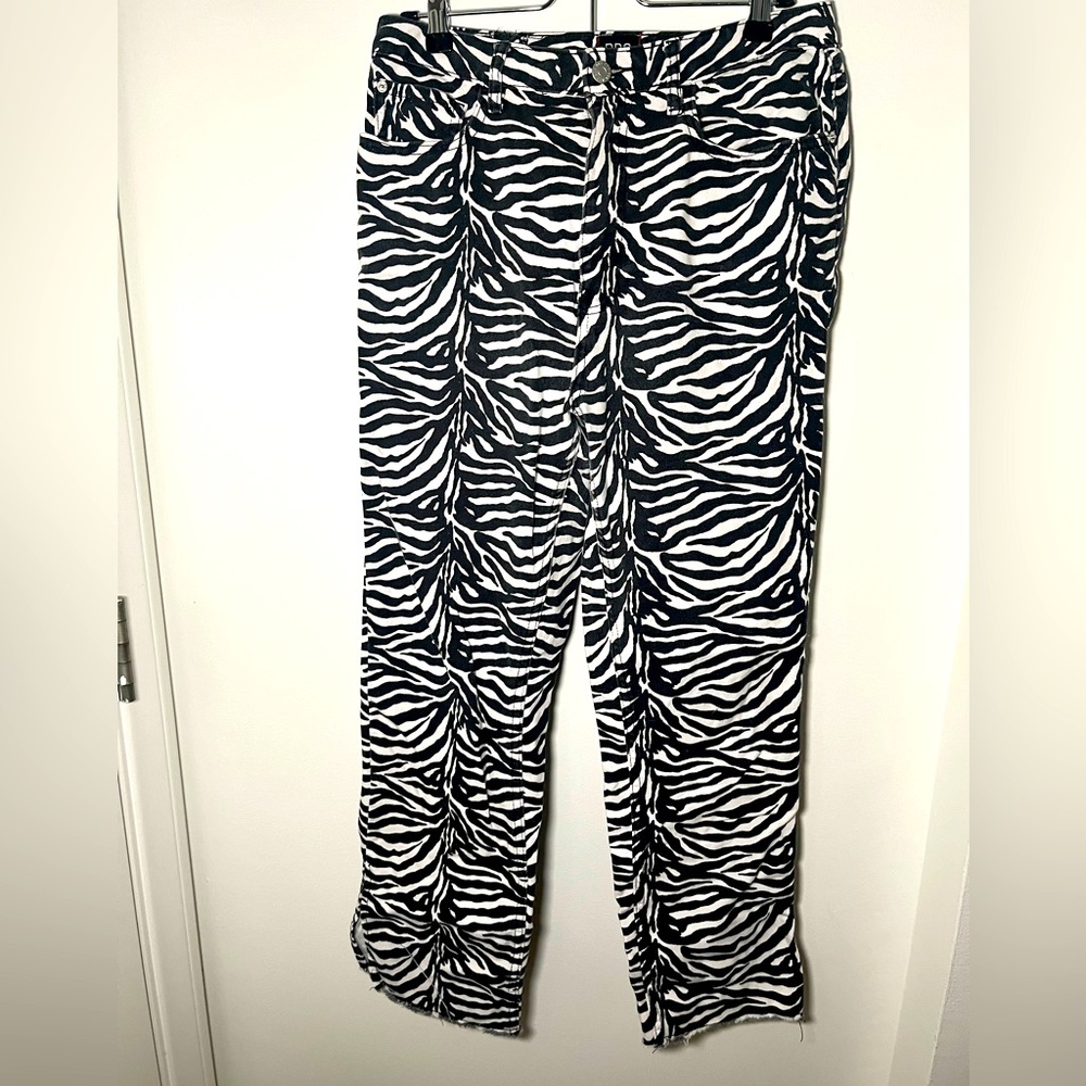 Ladies zebra print jeans